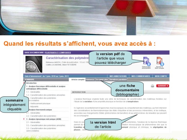 Rechercher un article scientifique dans la base de données des Techni…