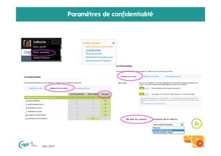 Mai 2014
Paramètres de confidentialité
13
 