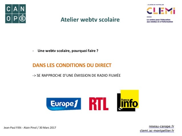 Atelier Webtv Scolaire Atelier Webtv Scolaire