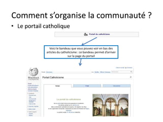Comment s’organise la communauté ?
• Le portail catholique


               Voici le bandeau que vous pouvez voir en bas d...