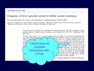 •Ateşli periyod
   sırasında
tekrarlama riski
    1.8 kat,


                   42
 
