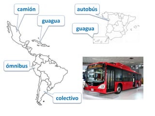autobús 
guagua 
guagua 
colectivo 
camión 
ómnibus 
 