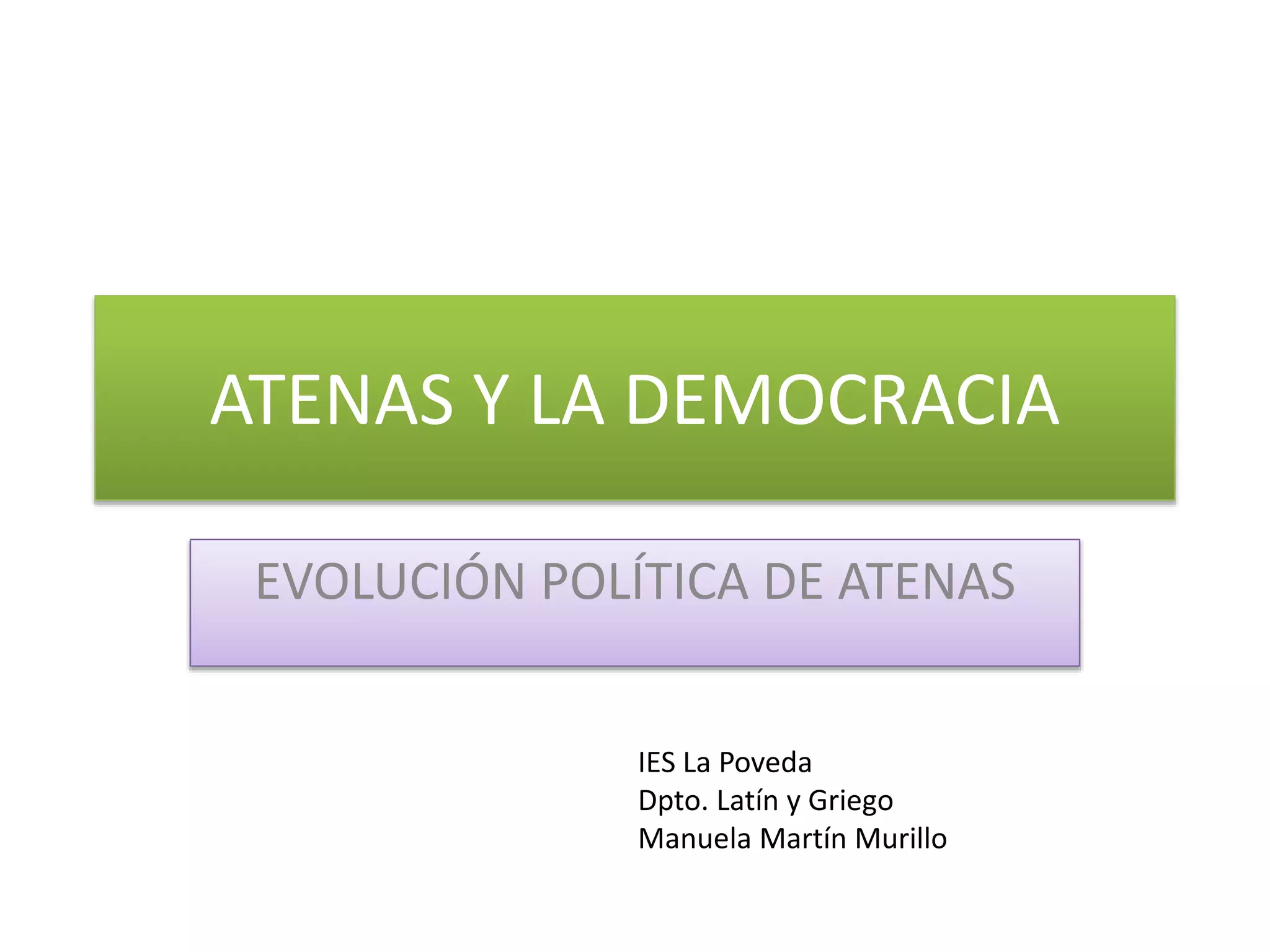 Atenas y la democracia | PPTX