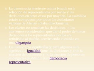 Atenas y la historia de la democracia | PPTX