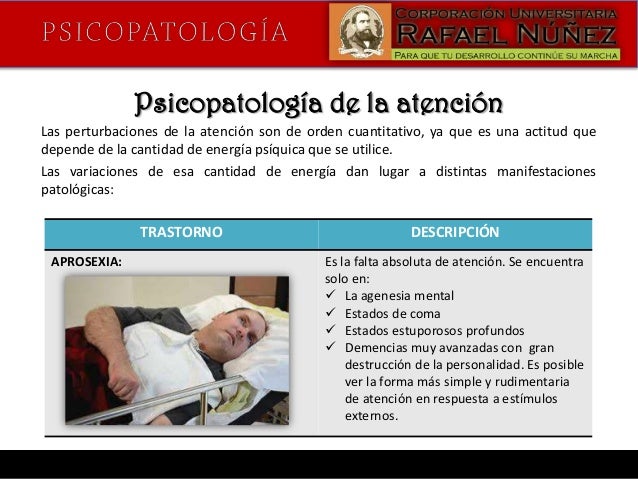 PSICOPATOLOGÍA DE LA ATENCIÓN