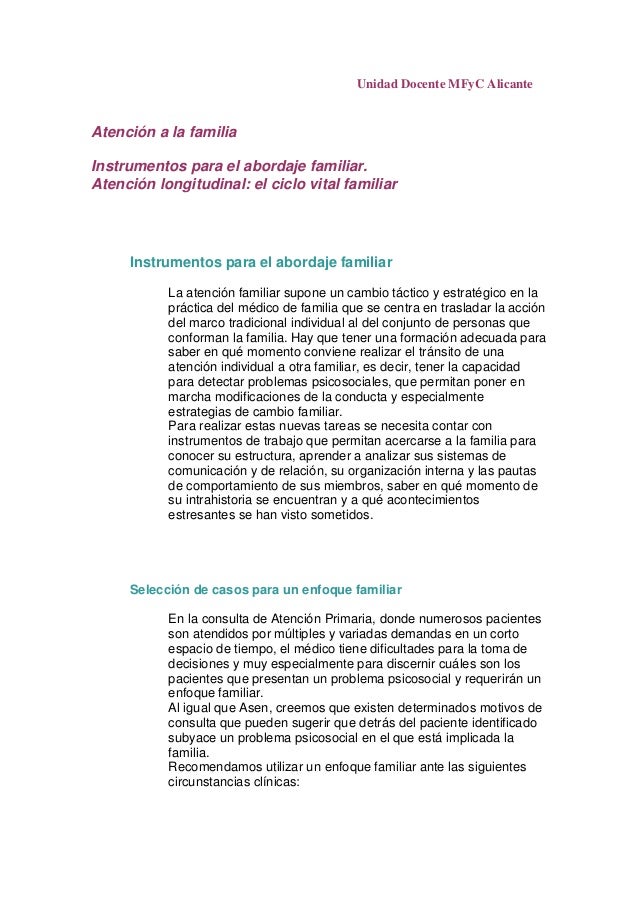 Atencion A La Familia