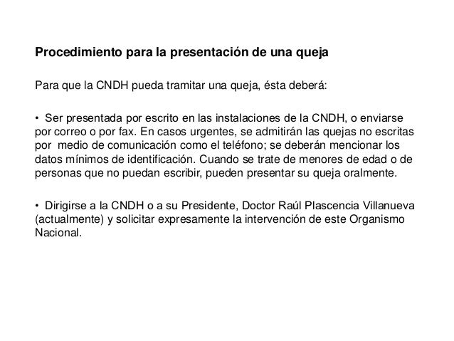 Atención de quejas (cndh)
