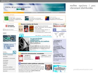 atenció visual


                 moltes opcions i poc
                 clarament distribuides




                   portalcomunicacion.com
 