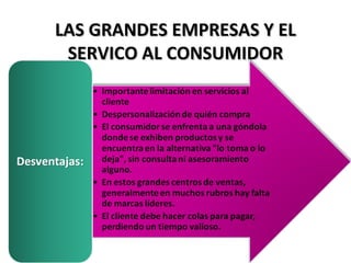 LAS GRANDES EMPRESAS Y ELLAS GRANDES EMPRESAS Y EL
SERVICO AL CONSUMIDORSERVICO AL CONSUMIDOR
 