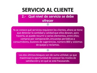 SERVICIO AL CLIENTESERVICIO AL CLIENTE
 