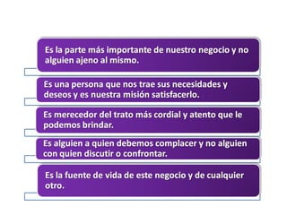 LA IMPORTANCIA DEL CLIENTELA IMPORTANCIA DEL CLIENTE
 