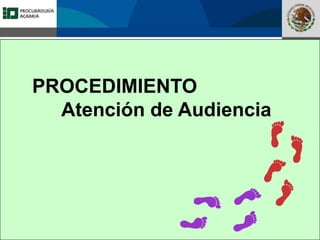 Fomento a la Inversión
Pública y Privada en la
Propiedad Rural
FIPP
PROCEDIMIENTO
Atención de Audiencia
 