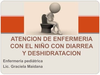 Enfermería pediátrica
Lic. Graciela Maidana
ATENCION DE ENFERMERIA
CON EL NIÑO CON DIARREA
Y DESHIDRATACION
 