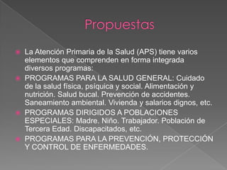 Atencion primaria de la salud | PPTX