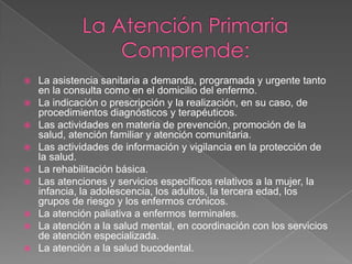 Atencion primaria de la salud | PPTX