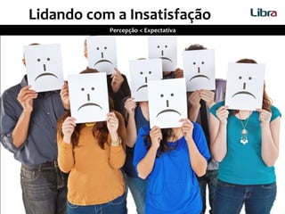 Lidando com a Insatisfação
Percepção < Expectativa
 