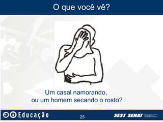 O que você vê?

Um casal namorando,
ou um homem secando o rosto?
25

 