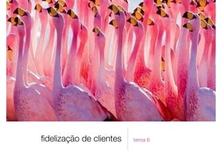 ﬁdelização de clientes tema 6
 