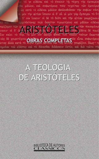 Metafísica de Aristóteles (Vol. II - Texto grego com tradução ao