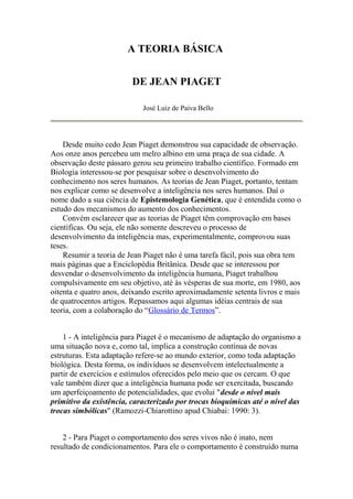 Jean Piaget: Quem foi e qual sua importância para educação? com Yves de La  Taille 