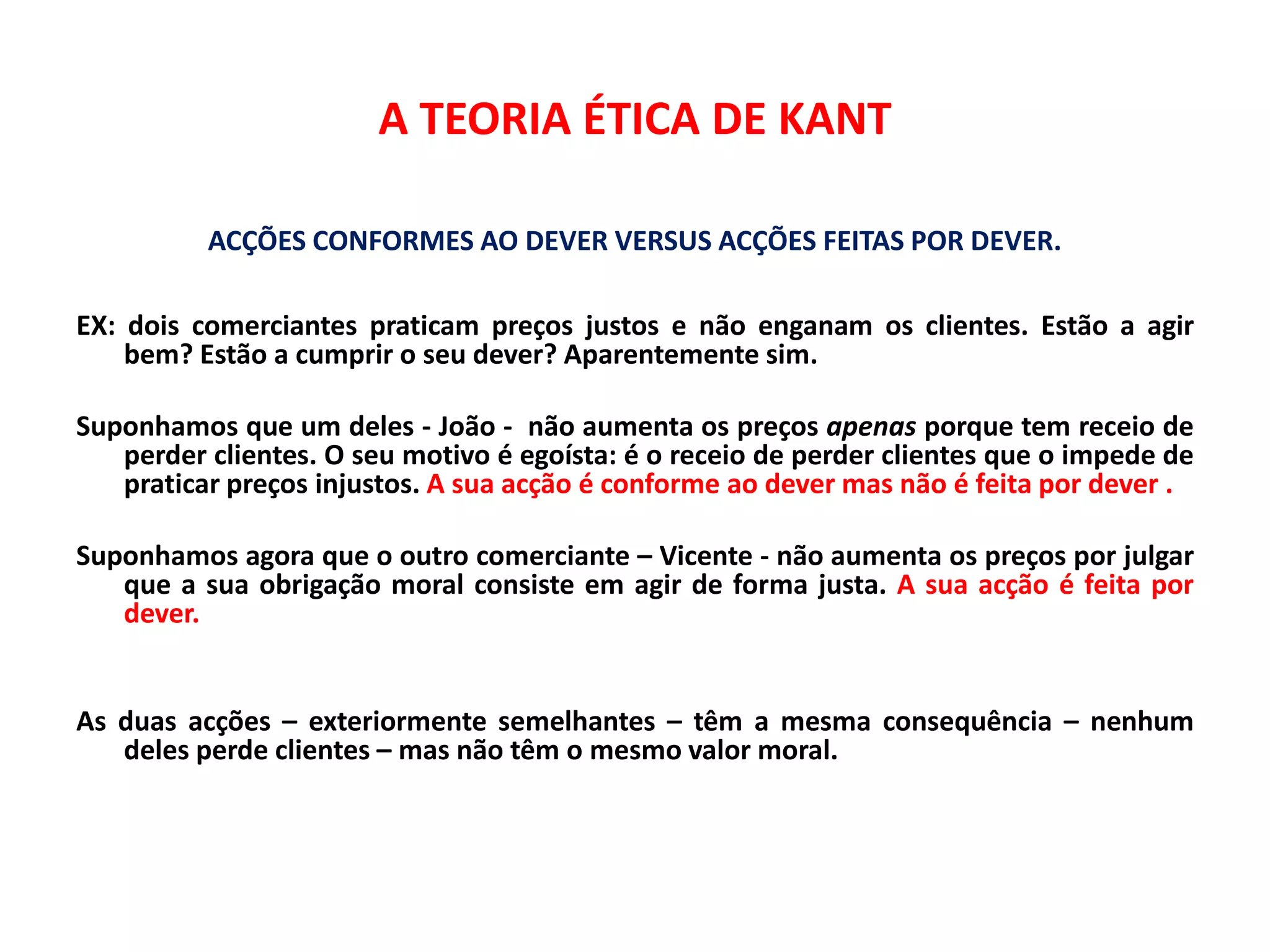 A teoria ética de kant | PPTX