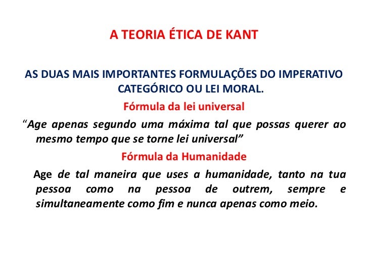 A teoria ética de kant