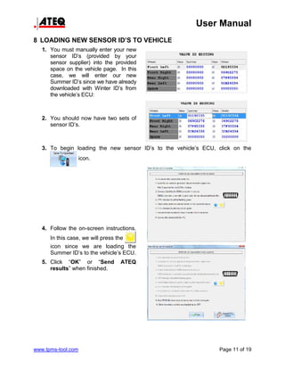 ATEQ Quickset TPMS Reset Relearn Tool User Manual | PDF