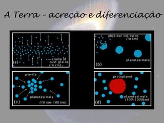 A Terra – acreção e diferenciação
 