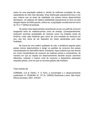 A Terra E A Humanidade