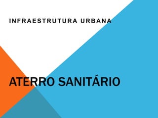 ATERRO SANITÁRIO
INFRAESTRUTURA URBANA
 