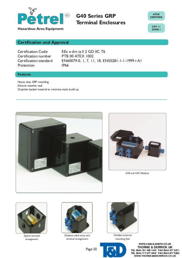 ATEX Hazardous Area Electrical Enclosures, Zone 1 GRP Enclosure P…