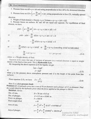 A text book of fluid mechanics and hydraulic machines dr. r. k. bansal ...