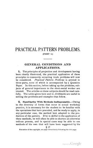 A textbook on sheet metal pattern drafting volume 2 1901