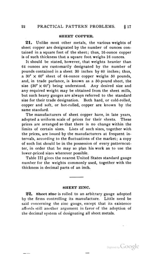 A textbook on sheet metal pattern drafting volume 2 1901