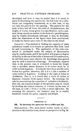 A textbook on sheet metal pattern drafting volume 2 1901
