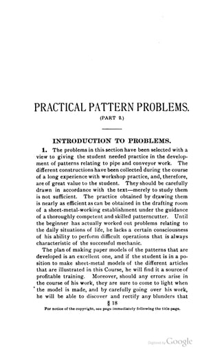 A textbook on sheet metal pattern drafting volume 2 1901