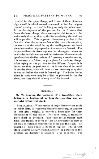 A textbook on sheet metal pattern drafting volume 2 1901