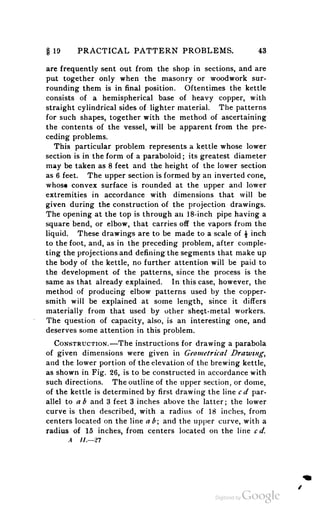 A textbook on sheet metal pattern drafting volume 2 1901