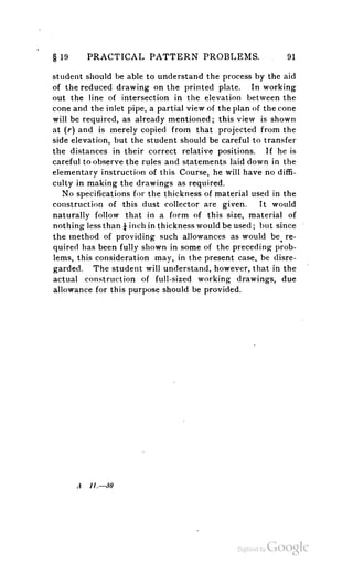 A textbook on sheet metal pattern drafting volume 2 1901