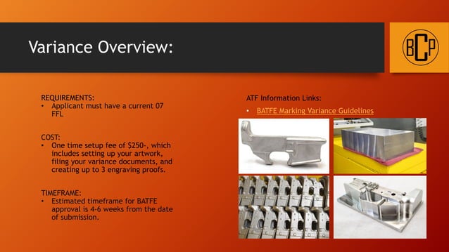 ATF Marking Variance Process | PDF | Arms & Ammunition | Sensitive Topics