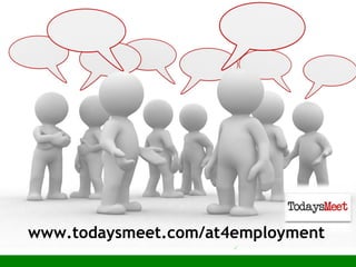 www.todaysmeet.com/at4employment
 