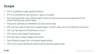 Comprehensive Guide to ServiceNow Automated Testing Framework (ATF) | PPTX