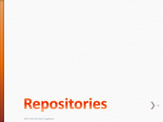 19
ATG Hints by Kate Soglaeva
 