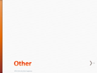 30
ATG Hints by Kate Soglaeva
 