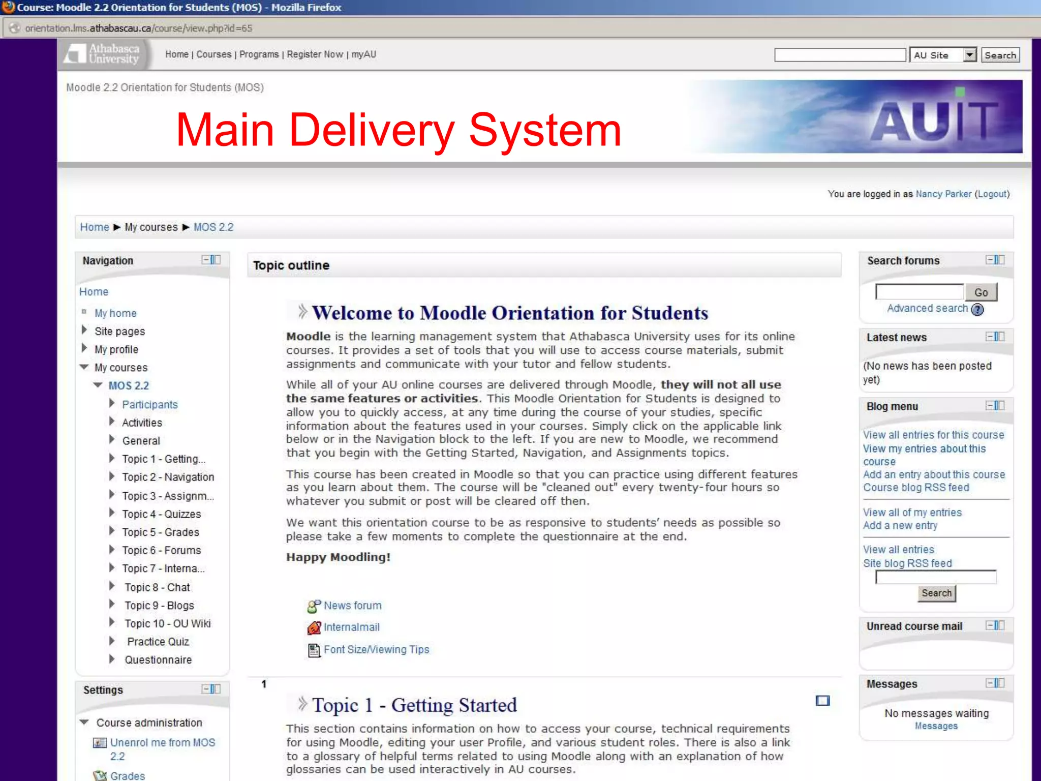 Main Delivery System
 