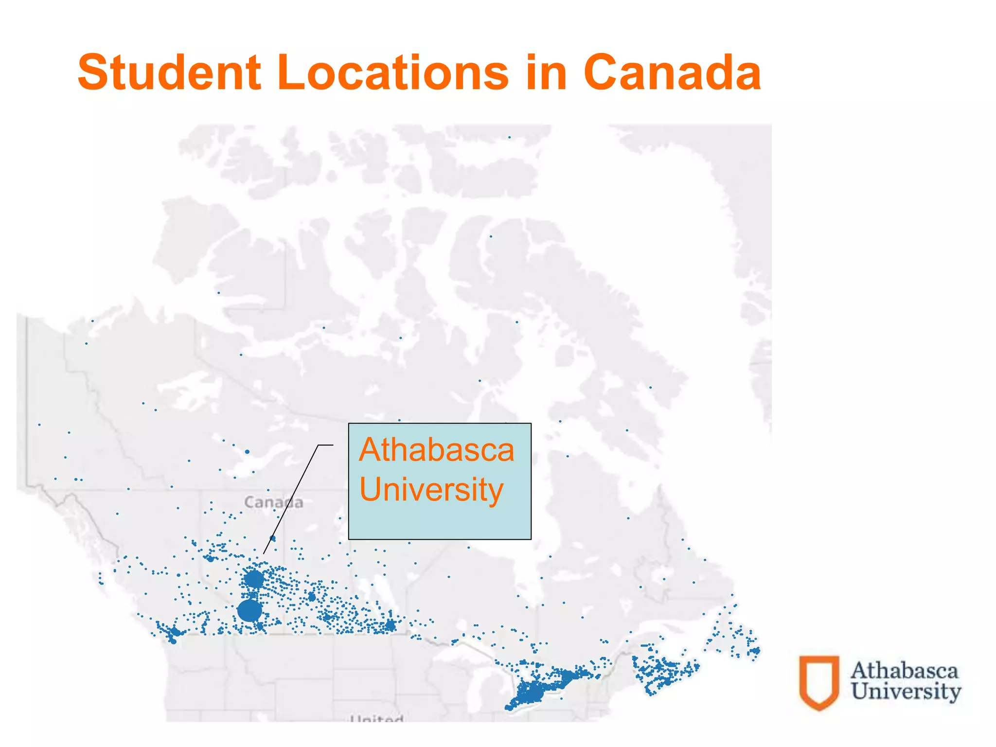 Student Locations in Canada
Athabasca
University
 