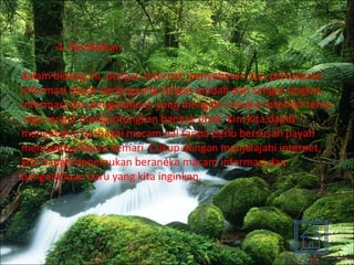 4. Pendidikan dalam bidang ini, dengan internet  penyebaran dan pertukaran informasi dapat berlangsung sangat mudah dan sangat singkat. informasi dan pengetahuan yang mengalir melalui internet tentu  saja sangat menguntungkan banyak phak. Kini kita dapat mengetahui berbagai macam hal tanpa perlu bersusah payah mencarinya kesan kemari. Cukup dengan menjelajahi internet, kita dapat menemukan beraneka macam informasi dan pengetahuan baru yang kita inginkan. 