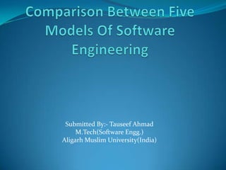 Submitted By:- Tauseef Ahmad
     M.Tech(Software Engg.)
Aligarh Muslim University(India)
 