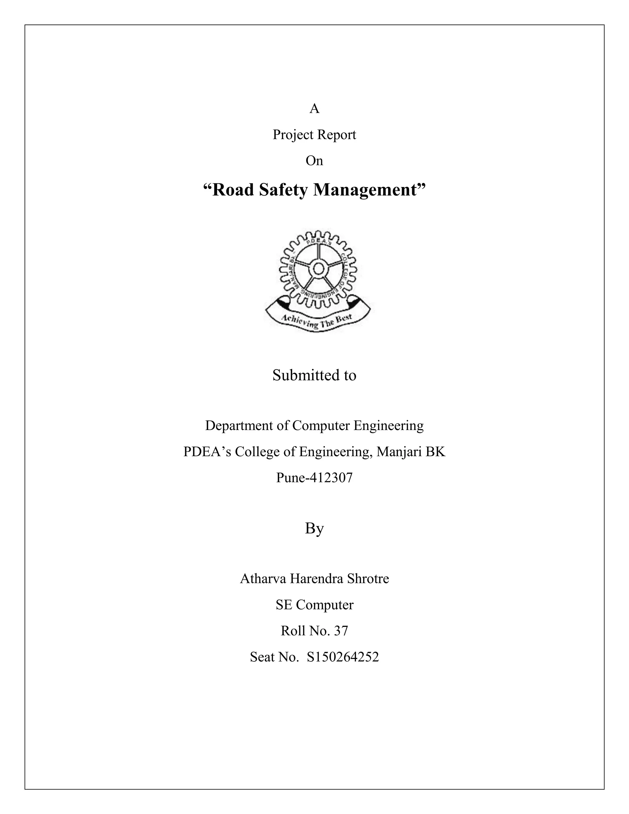 Road Safety Management audit course report | PDF