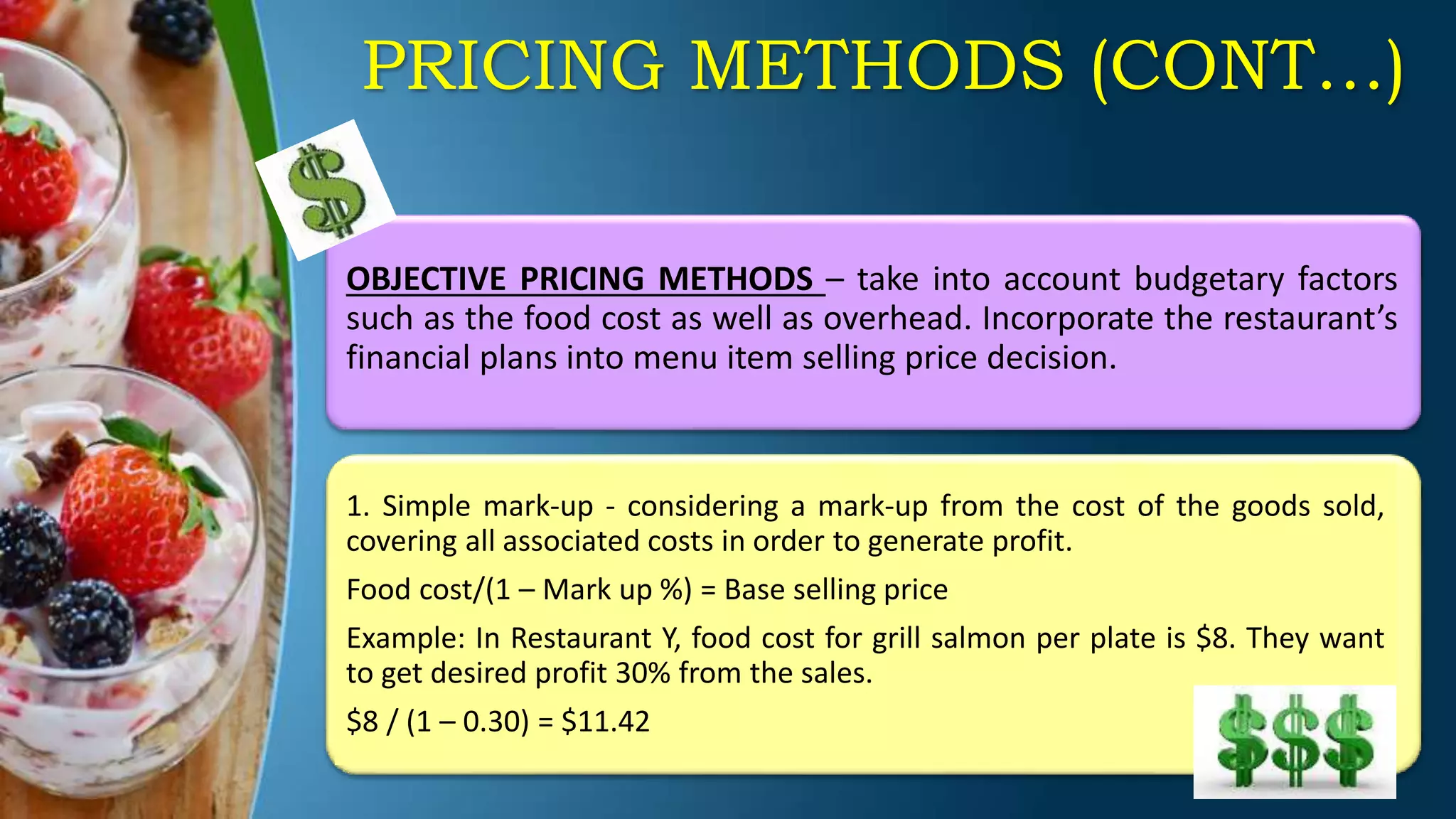 FACTORS AFFECTING MENU DESIGN AND PLANNING | PPTX